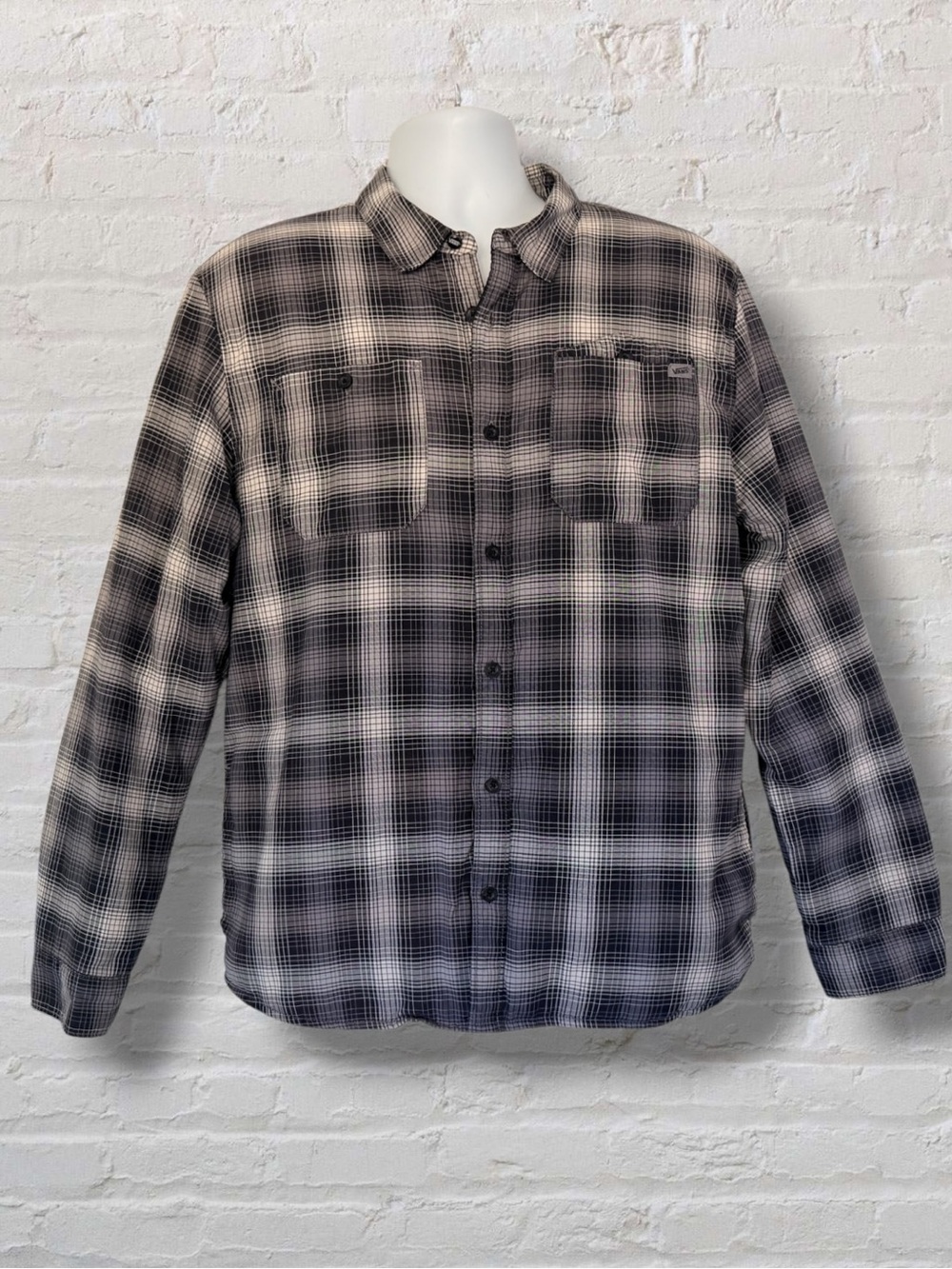 Vans Heritage Shirt Jacket Mens Large Plaid Quilted Lined Flannel Shacket